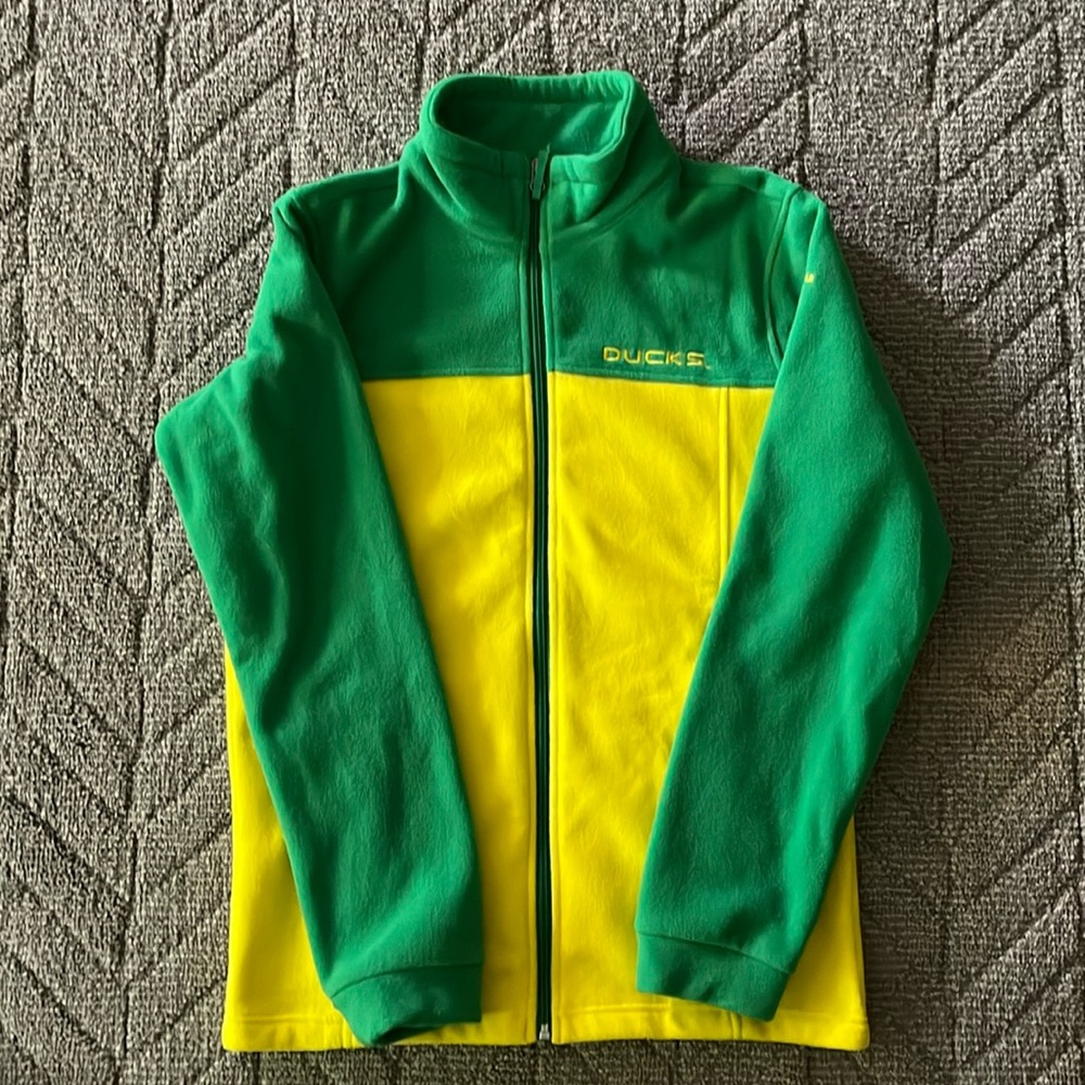 Full Zip, Oregon Ducks Columbia Fleece. Never worn.